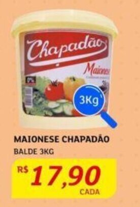 Assaí Atacadista MAIONESE CHAPADÃO BALDE 3KG oferta
