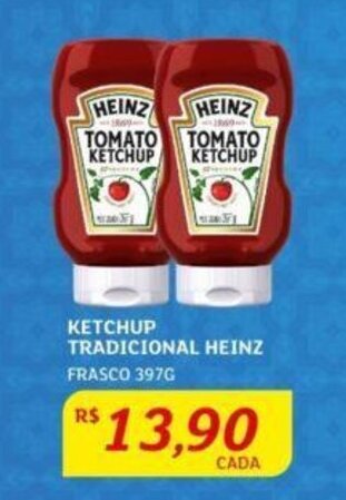 Assaí Atacadista KETCHUP TRADICIONAL HEINZ FRASCO 397G oferta