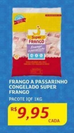 Assaí Atacadista FRANGO A PASSARINHO CONGELADO SUPER FRANGO PACOTE IQF 1KG oferta