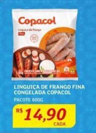 Assaí Atacadista LINGUIÇA DE FRANGO FINA CONGELADA COPACOL PACOTE 800G oferta