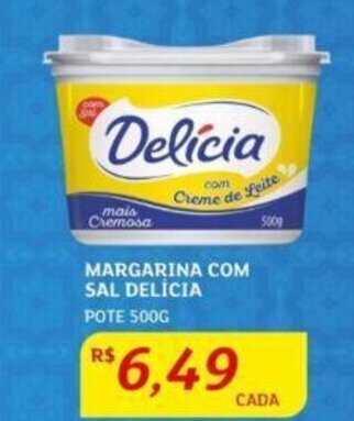 Assaí Atacadista MARGARINA COM SAL DELICIA POTE 500G oferta