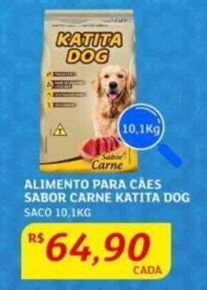 Assaí Atacadista ALIMENTO PARA CÃES SABOR CARNE KATITA DOG SACO 10,1KG oferta