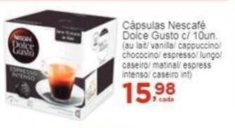 Rossi Supermercado Cápsulas Nescafé Dolce Gusto c/ 10un. oferta