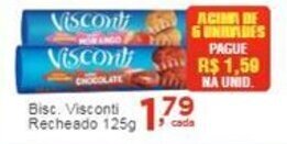 Rossi Supermercado Bisc. Visconti Recheado 125g oferta