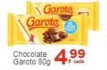 Rossi Supermercado Chocolate Garoto 80g oferta