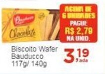 Rossi Supermercado Biscoito Wafer Bauducco 117g/ 140g oferta