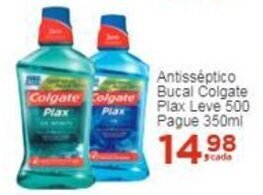 Rossi Supermercado Antisséptico Bucal Colgate Plax Leve 500 Pague 350ml oferta