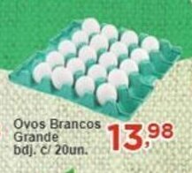 Rossi Supermercado Ovos BrancoS Grande bdj. c/ 20un. oferta
