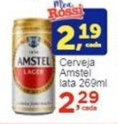 Rossi Supermercado Cerveja Amstel lata 269ml oferta