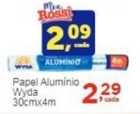 Rossi Supermercado Papel Alumínio Wyda 30cmx4m oferta