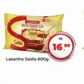 Tonin Superatacado Lasanha sadia 600g oferta