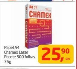 Tenda Atacado Papel a4 chamex laser pacote 500 folhas 75g oferta