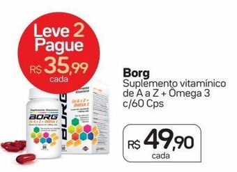 Drogal Borg suplemento vitamínico de a a z + ômega 3 c/60 cps oferta