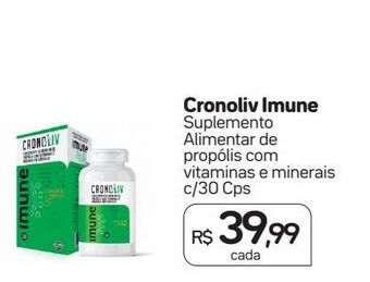 Cronoliv imune suplemento alimentar de propólis com vitaminas e minerais c/30 cps