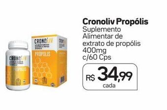 Drogal Cronoliv propólis suplemento alimentar de extrato de propólis 400mg c/60 cps oferta