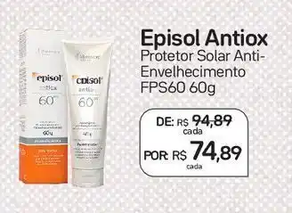 Drogal Protetor solar episol antiox fps60 60g oferta