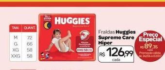 Drogal Fraldas huggies supreme care hiper oferta