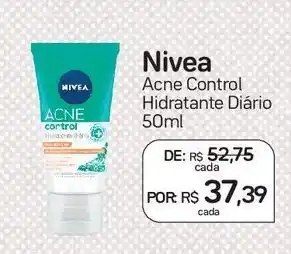 Drogal Acne control hidratante diário nivea 50ml oferta