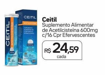 Drogal Ceitil suplemento alimentar de acetilcisteína 600mg c/16 cpr efervescentes oferta