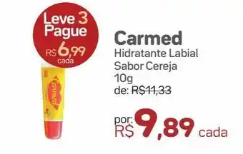 Carmed hidratante labial sabor cereja 10g