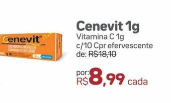 Drogal Cenevit 1g vitamina c 1g c/10 cpr efervescente oferta