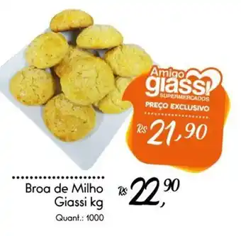 Giassi Supermercados Broa de Milho Giassi kg oferta