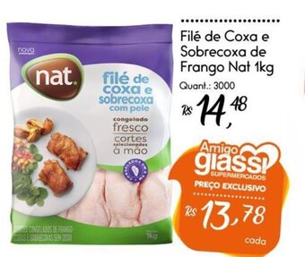 Giassi Supermercados Filé de Coxa e Sobrecoxa de Frango Nat 1kg oferta