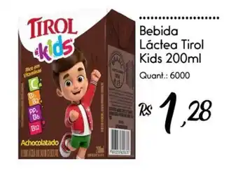 Giassi Supermercados Bebida Láctea Tirol Kids 200ml oferta