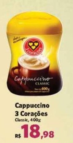 Sam's Club Cappuccino 3 Corações Classic, 400g oferta