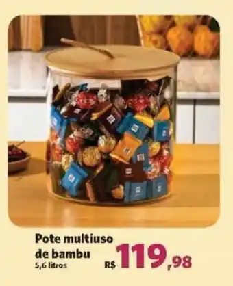 Sam's Club Pote multiuso de bambu 5,6 litros oferta