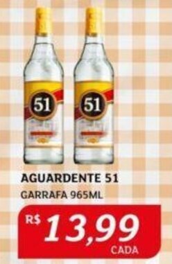 Assaí Atacadista AGUARDENTE 51 GARRAFA 965ML oferta
