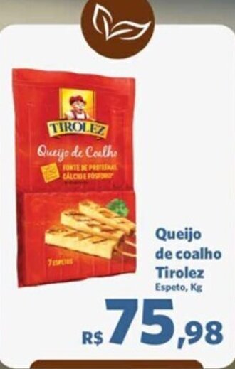 Sam's Club Queijo de coalho Tirolez Espeto, Kg oferta