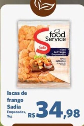 Sam's Club Iscas de frango Sadia Empanadas, 1kg oferta