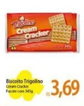 Biscoito Trigolino Cream Cracker Pacote com 345g