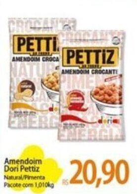 Atacadão Amendoim Dori Pettiz Natural/Pimenta Pacote com 1,010kg oferta