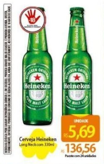 Atacadão Cerveja Heineken Long Neck com 330ml oferta