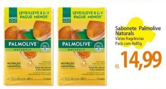 Atacadão Sabonete Palmolive Naturals Várias fragrâncias Pack com 8x85g oferta