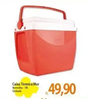 Atacadão Caixa Térmica Mor Vermelha-18L Unidade oferta