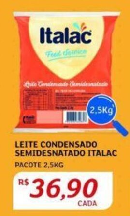 Assaí Atacadista LEITE CONDENSADO SEMIDESNATADO ITALAC PACOTE 2,5KG oferta