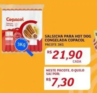 Assaí Atacadista SALSICHA PARA HOT DOG CONGELADA COPACOL PACOTE 3KG oferta