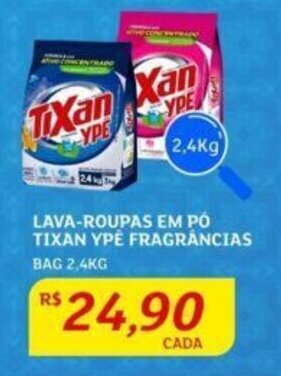 Assaí Atacadista LAVA-ROUPAS EM PÓ TIXAN YPE FRAGRÂNCIAS BAG 2,4KG oferta