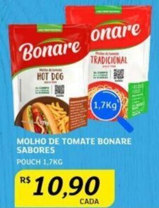 Assaí Atacadista MOLHO DE TOMATE BONARE SABORES POUCH 1,7KG oferta