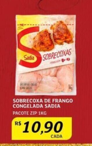 Assaí Atacadista SOBRECOXA DE FRANGO CONGELADA SADIA PACOTE ZIP 1KG oferta