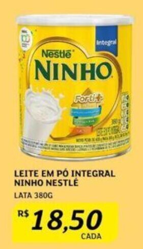 LEITE EM PÓ INTEGRAL NINHO NESTLÉ LATA 380G