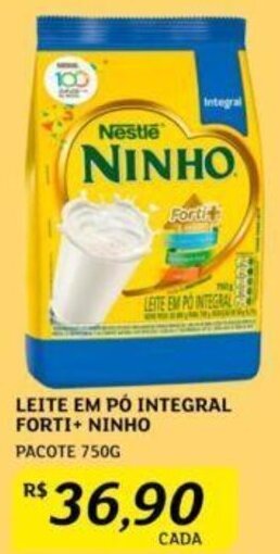 Assaí Atacadista LEITE EM PÓ INTEGRAL FORTI + NINHO PACOTE 750G oferta
