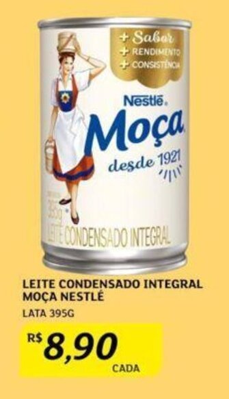 Assaí Atacadista LEITE CONDENSADO INTEGRAL MOÇA NESTLÉ LATA 395G oferta
