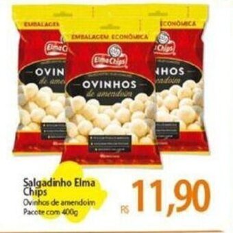 Atacadão Salgadinho Elma Chips Ovinhos de amendoim Pacote com 400g oferta