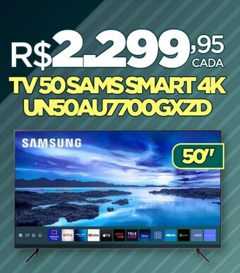 DB Supermercados TV50 SAMSSMART 4K UN50AU7700GXZD oferta