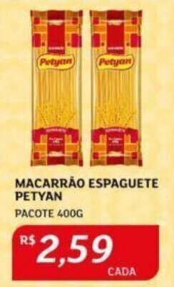 Assaí Atacadista MACARRÃO ESPAGUETE PETYAN PACOTE 400G oferta
