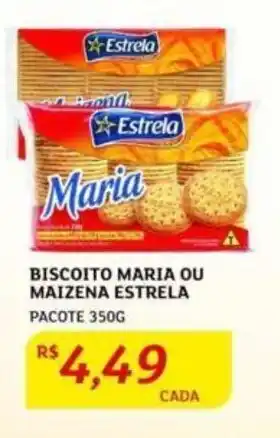Assaí Atacadista BISCOITO MARIA OU MAIZENA ESTRELA PACOTE 350G oferta